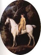 George Stubbs Self-Portrait on a White Hunter Spain oil painting artist